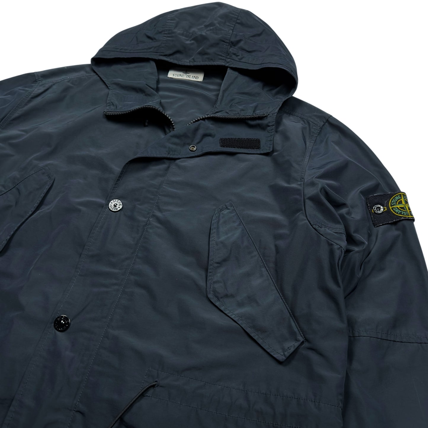 S/S 18 Stone Island Micro Reps Parka Jacket - Navy