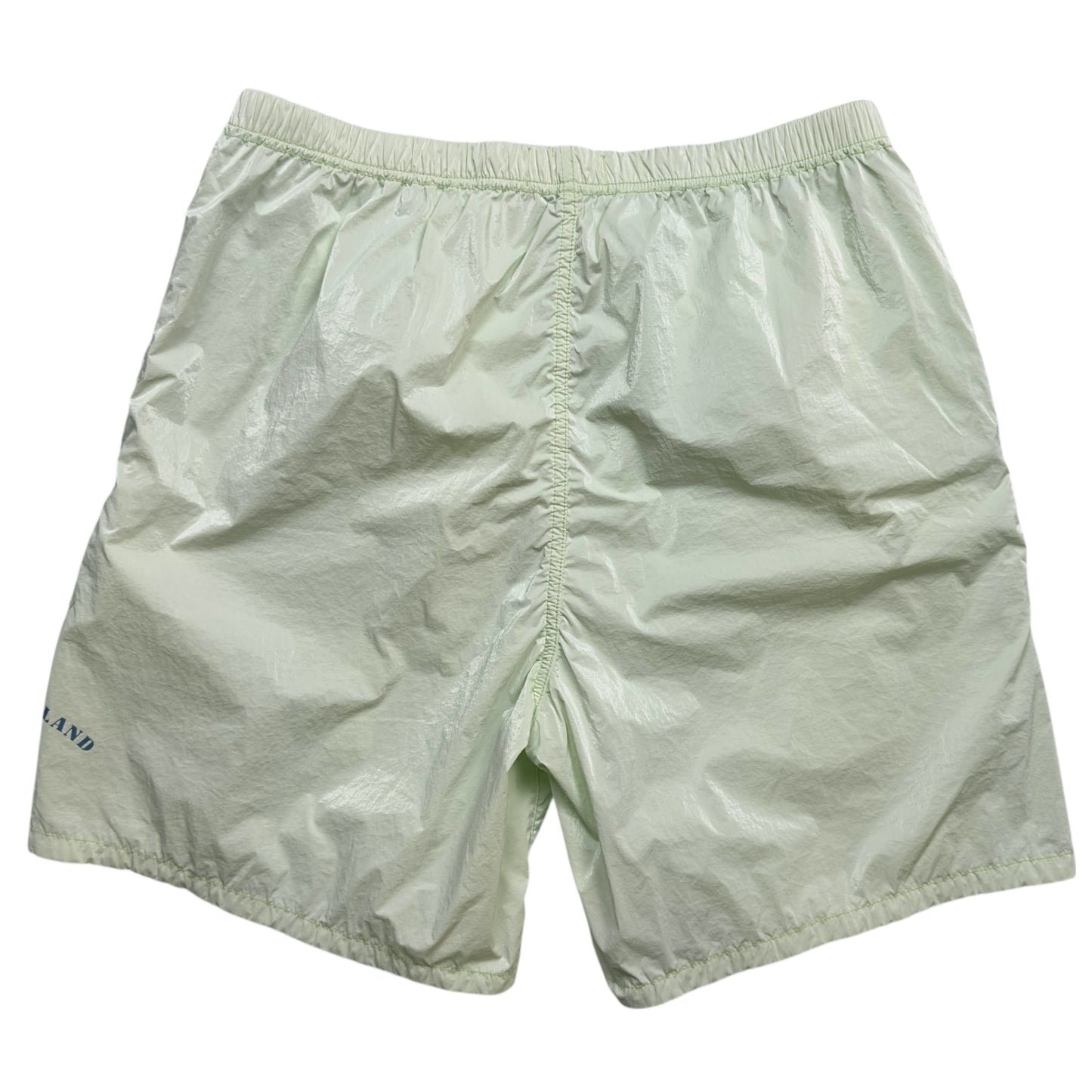 S/S 23 Stone Island Marina Rip Stop Prismatico Shorts - Light Green