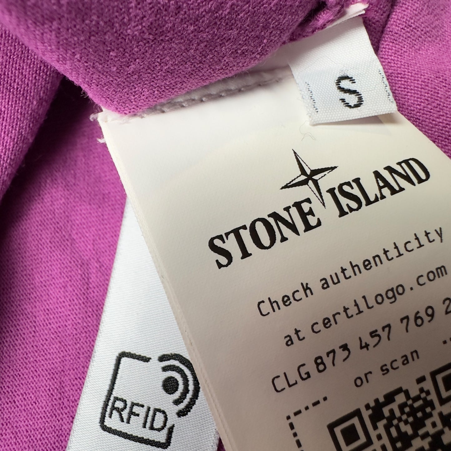 A/W 21 Stone Island 'Lenticular Two' Rubber 3D Logo T-Shirt - Purple