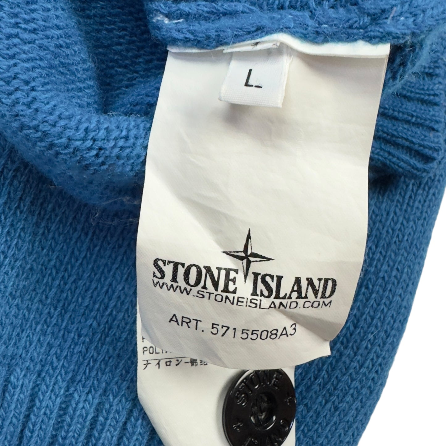 A/W 12 Stone Island Knitted Quarter Zip Sweater - Blue