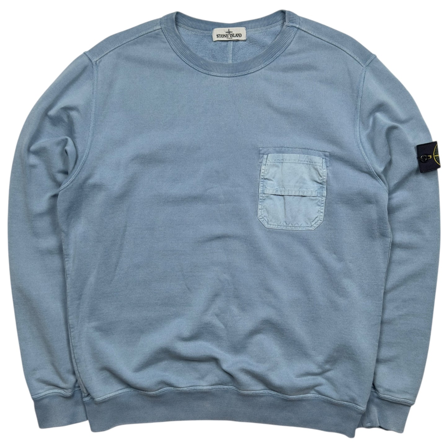 A/W 13 Stone Island Pocket Crewneck Sweater - Baby Blue