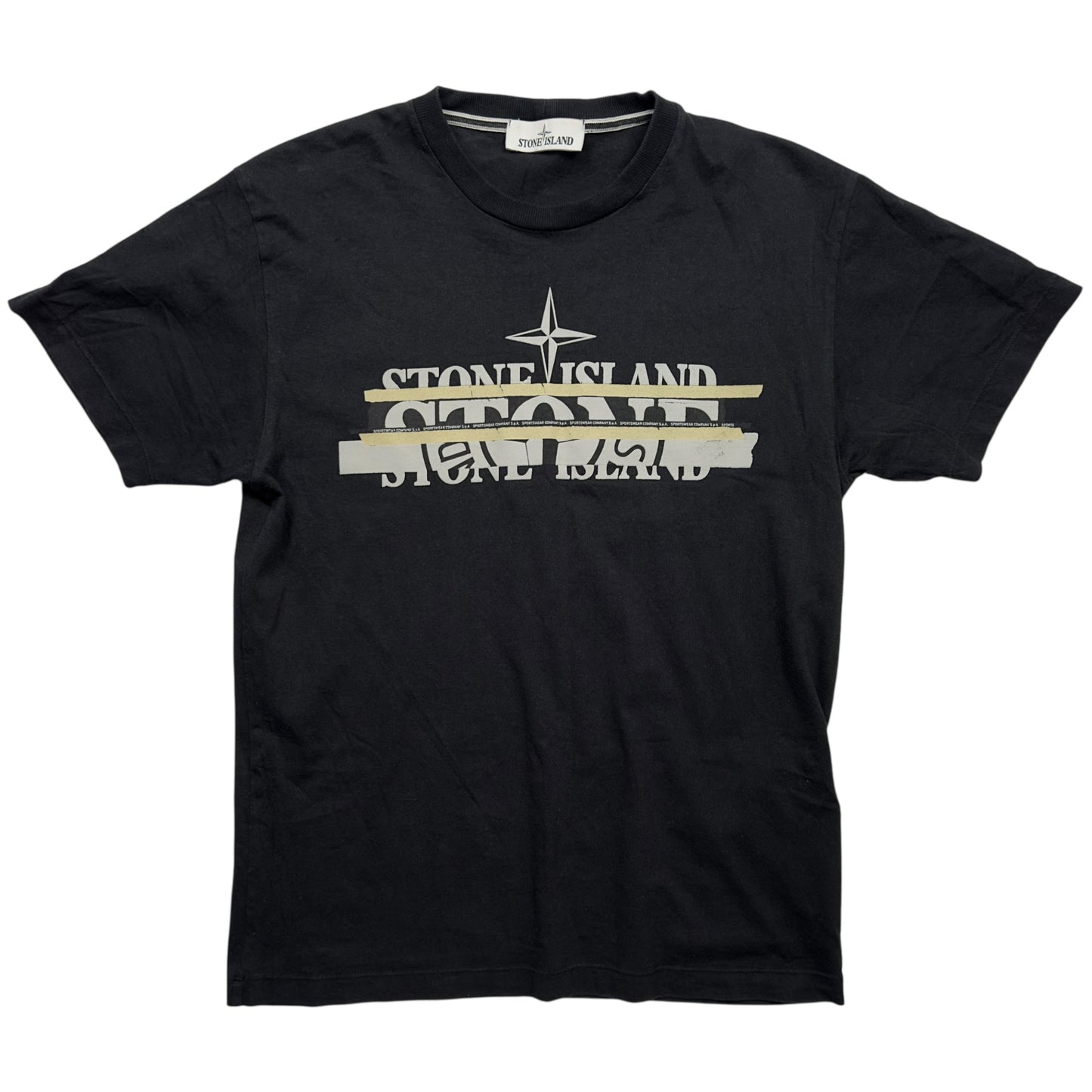 A/W 21 Stone Island "Mixed Media One" T-Shirt - Black