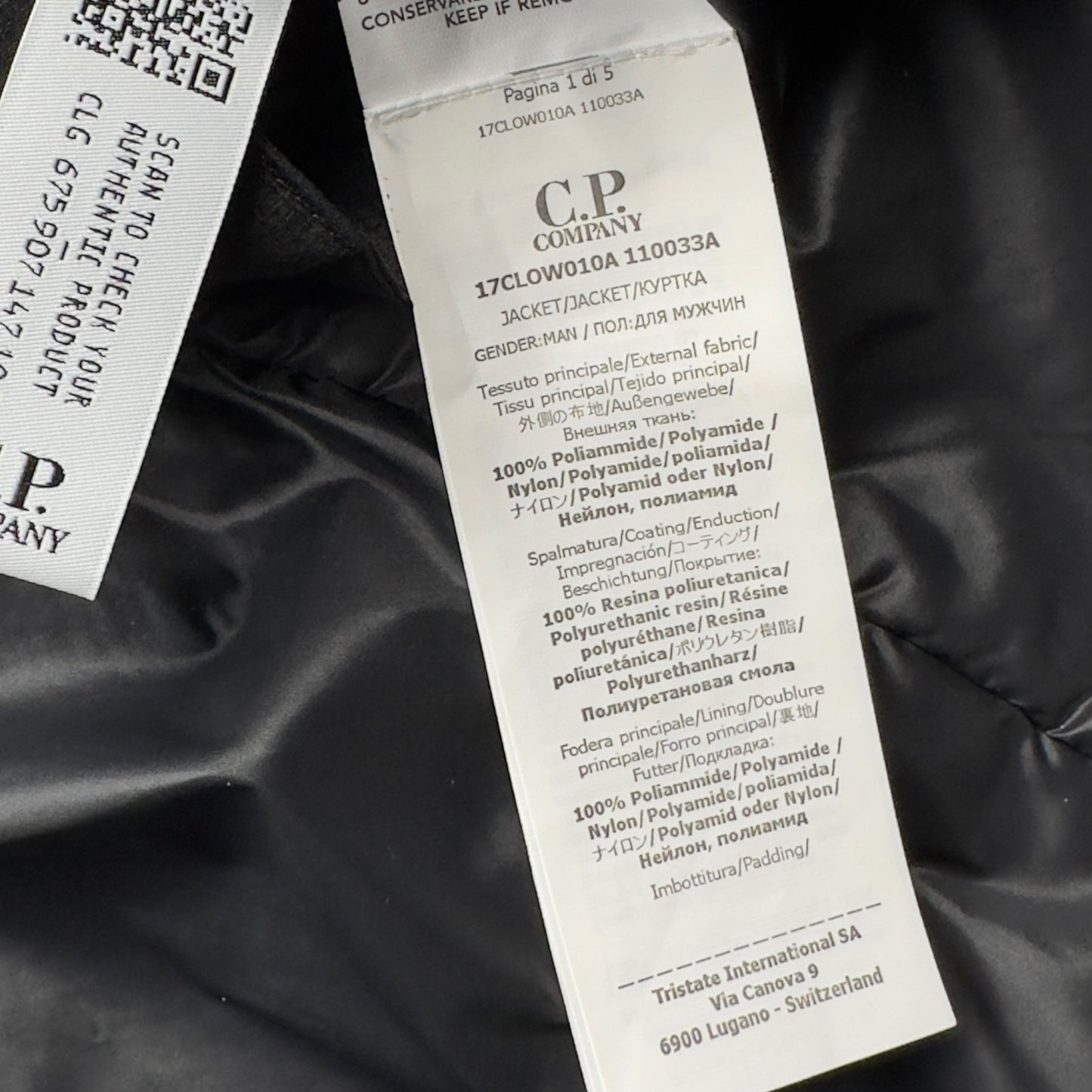 C.P. Company Metropolis Pertex Shield with Primaloft Insulation Jacket