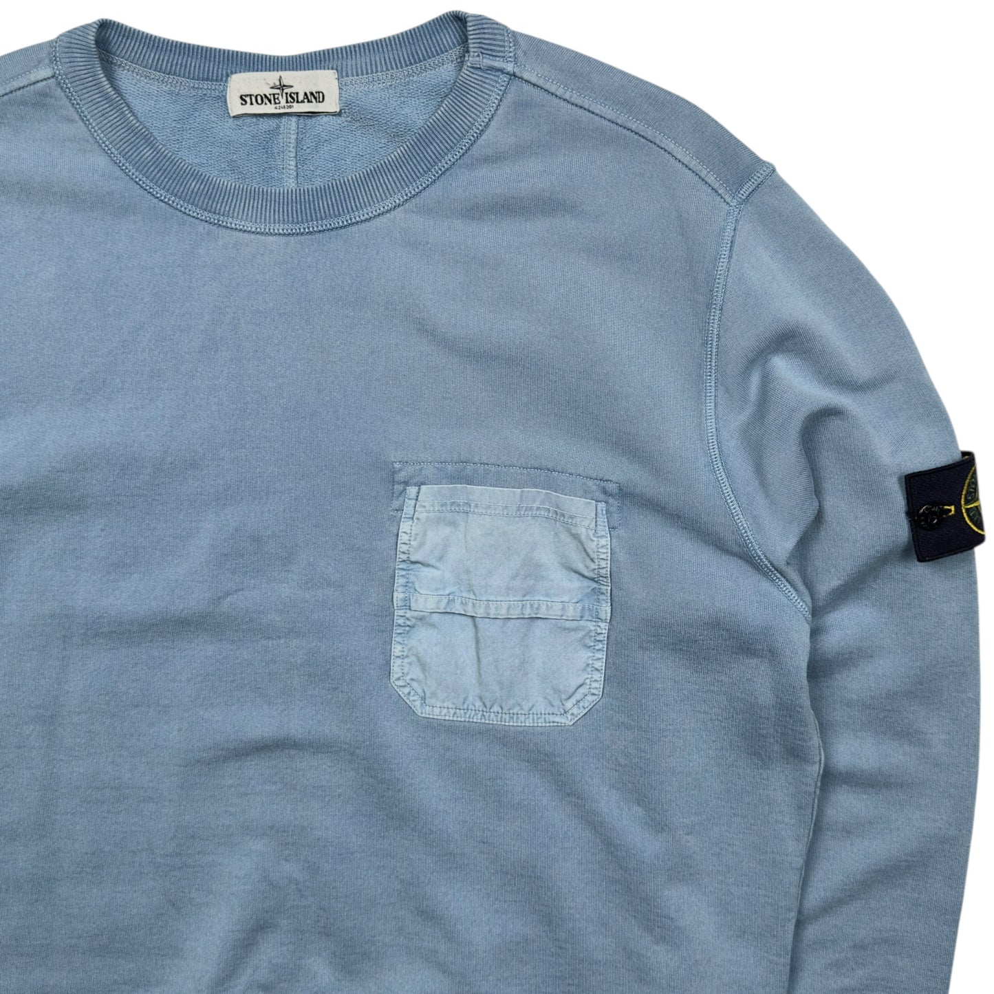 A/W 13 Stone Island Pocket Crewneck Sweater - Baby Blue
