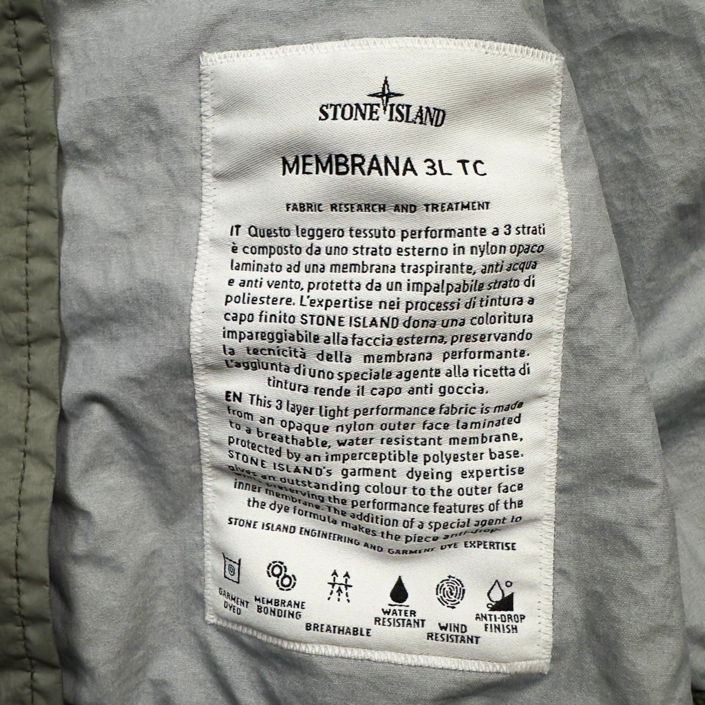 S/S 25 Stone Island Membrana 3L TC Bomber Jacket