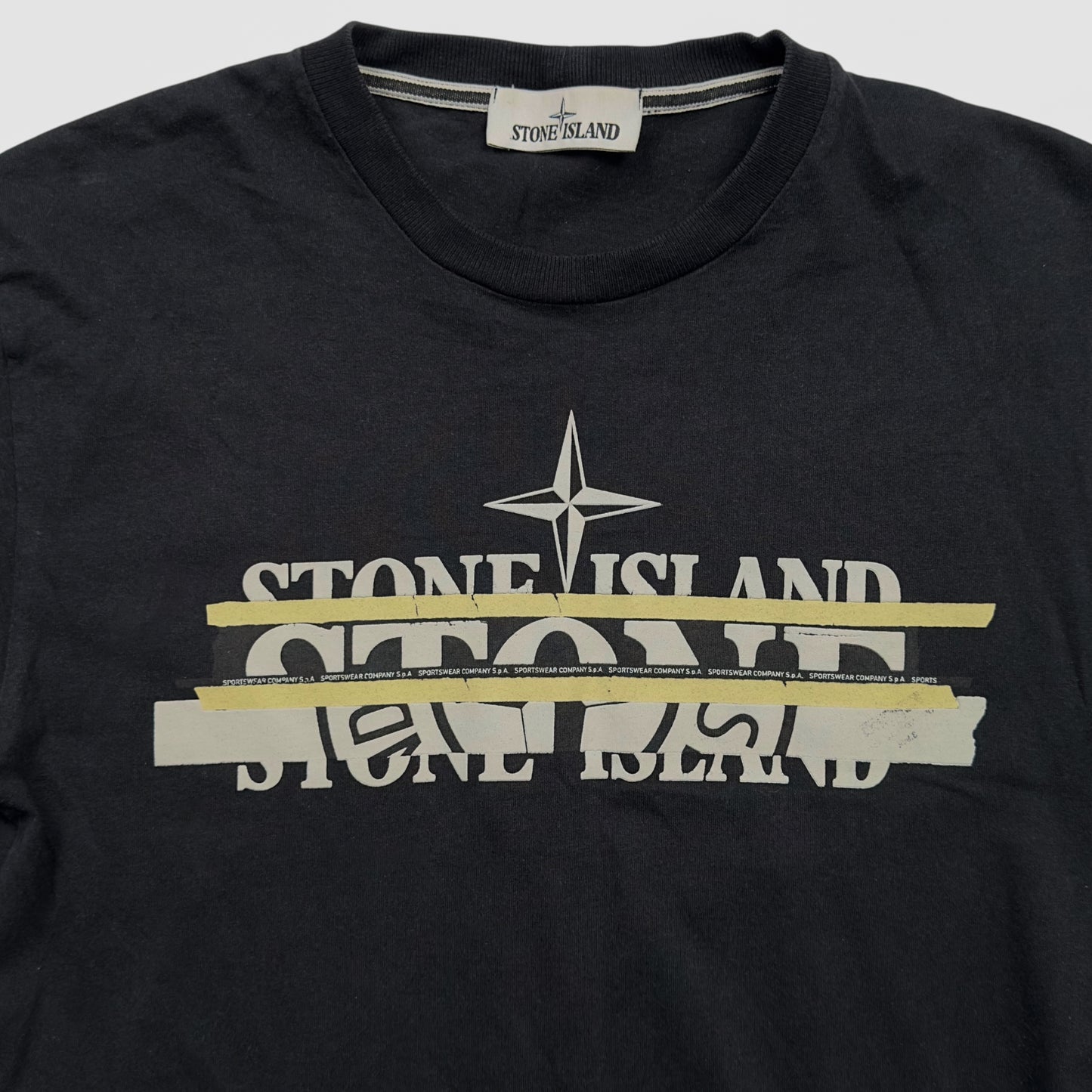 A/W 21 Stone Island "Mixed Media One" T-Shirt - Black