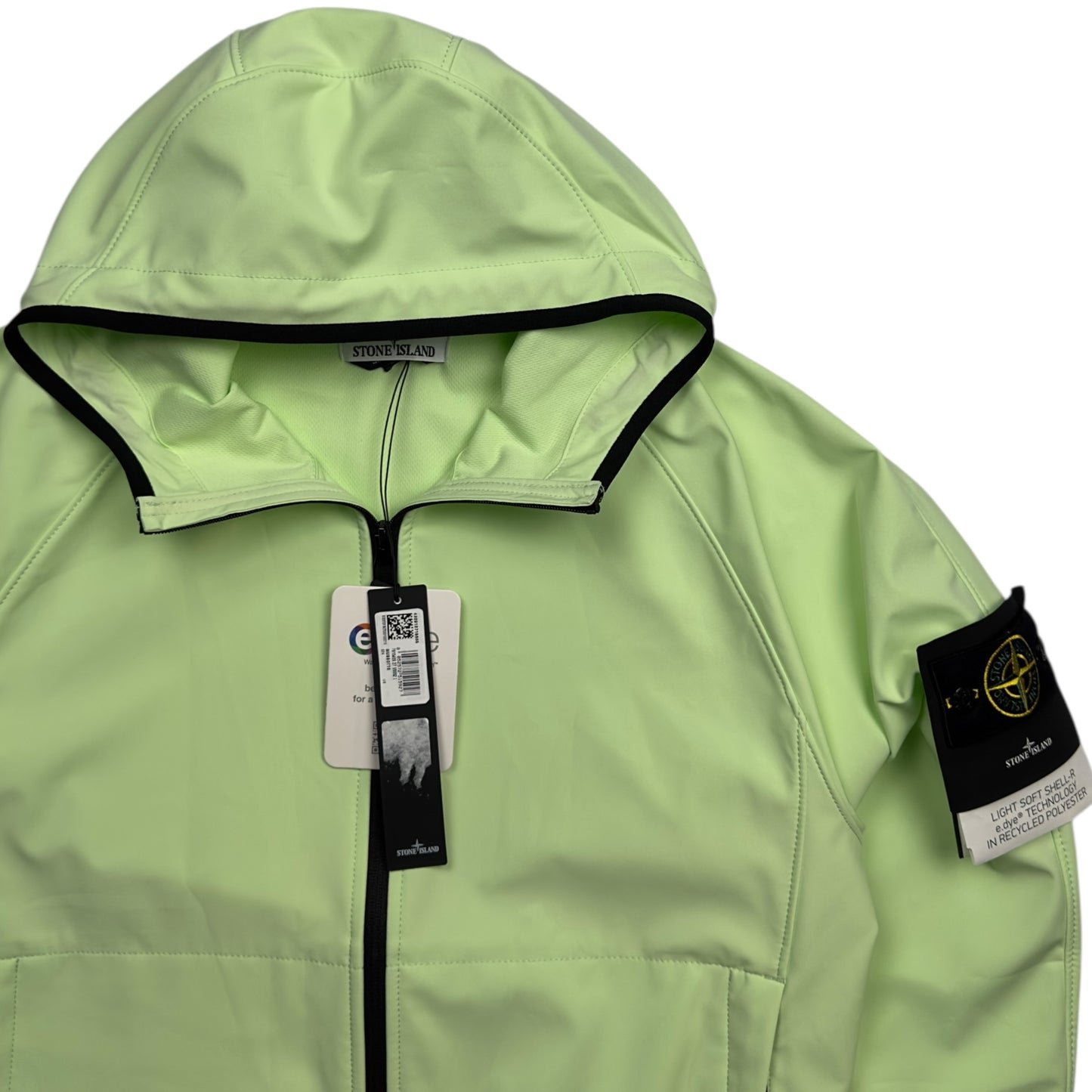 S/S 23 Stone Island Light Soft Shell-R Jacket with e-dye Technology - Mint Green