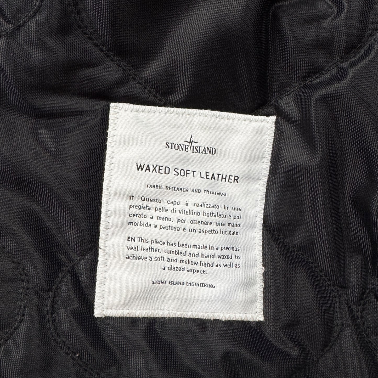 A/W 13 Stone Island Waxed Soft Leather Jacket