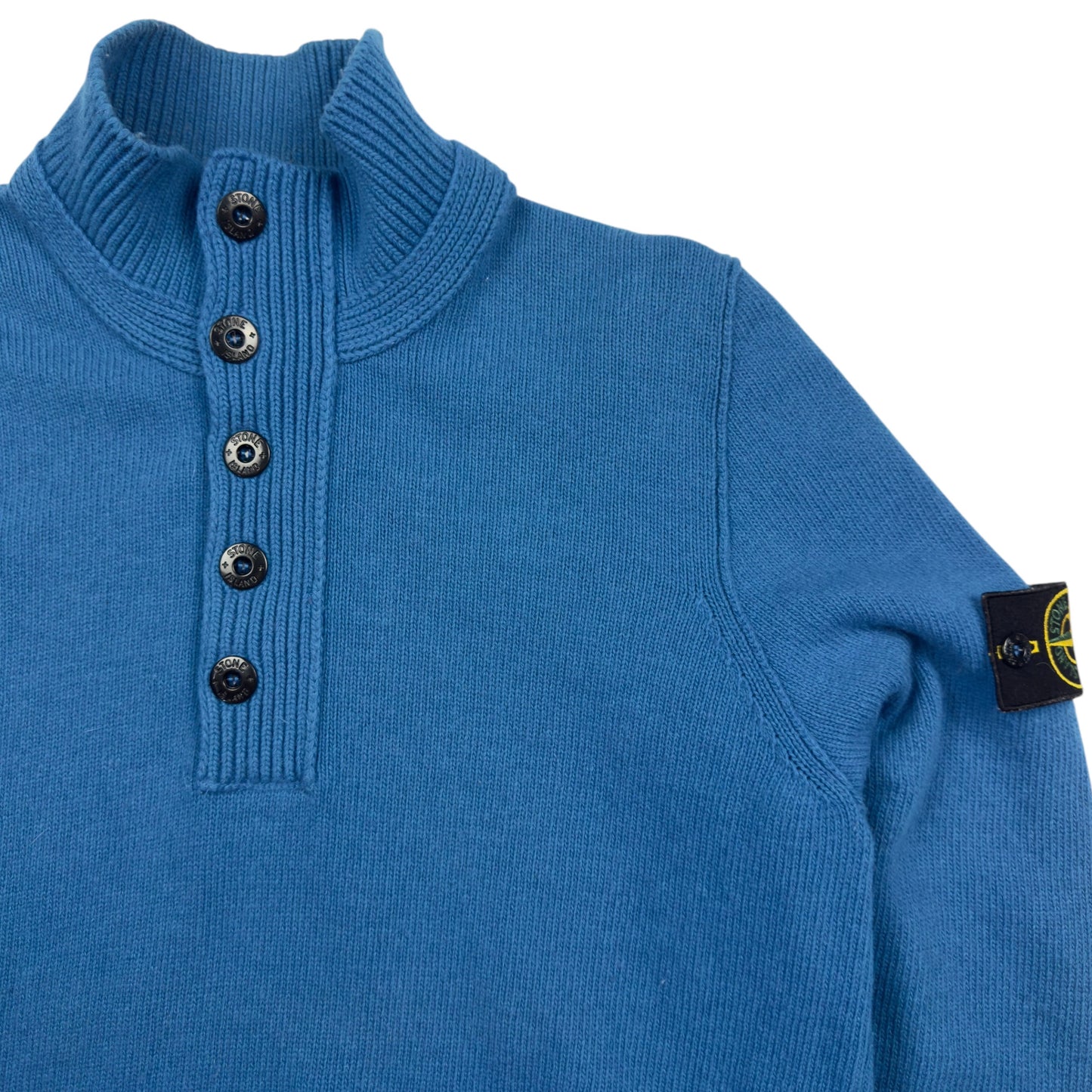 A/W 12 Stone Island Knitted Quarter Zip Sweater - Blue
