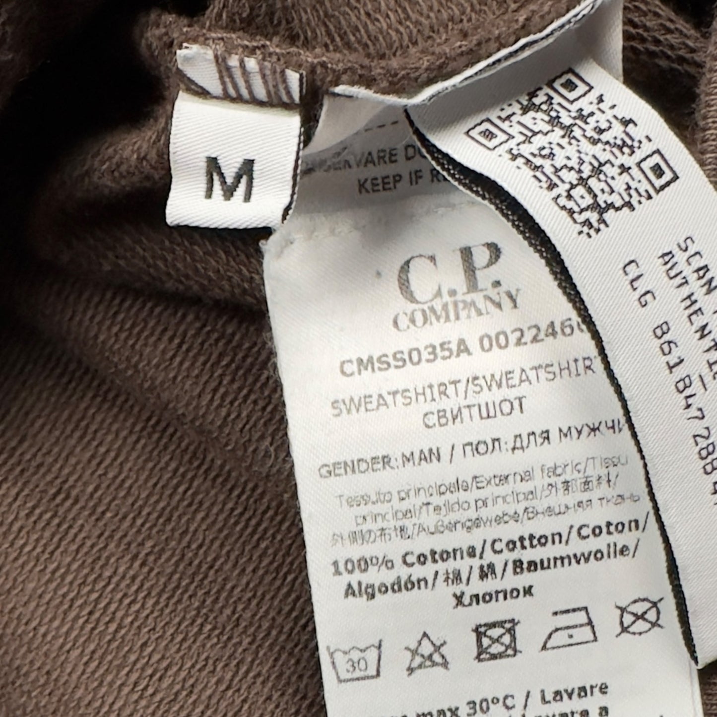 C.P. Company Lightweight Quarter Zip Sweater - Brown