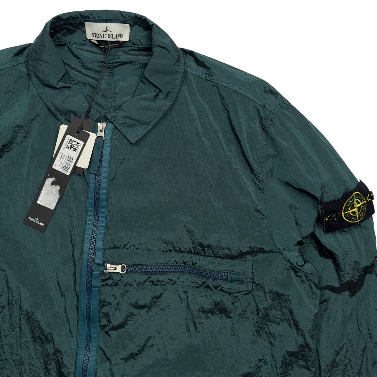 S/S 23 Stone Island Nylon Metal Overshirt - Dark Green