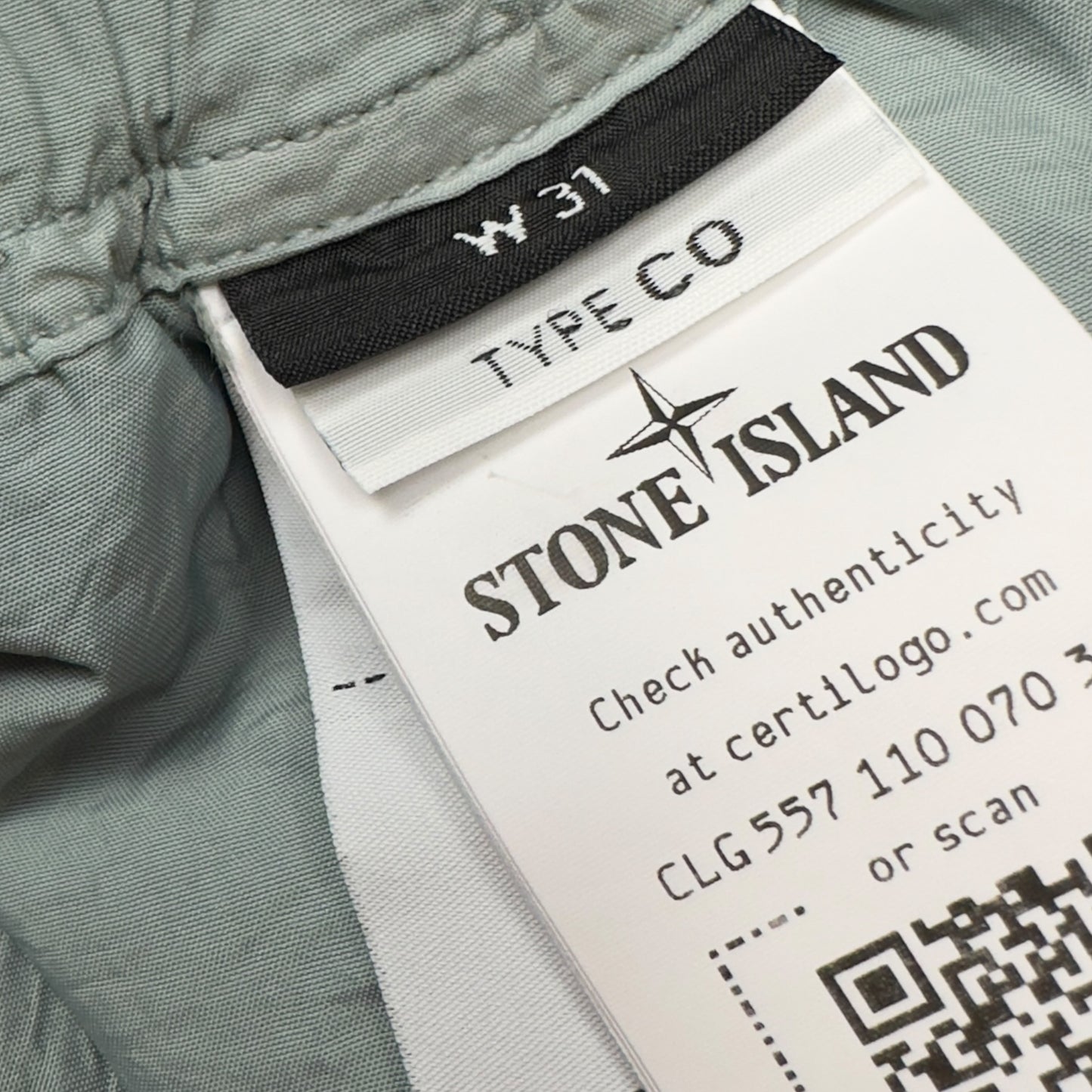 S/S 23 Stone Island Marina Rip Stop Prismatico Shorts - Light Grey Blue