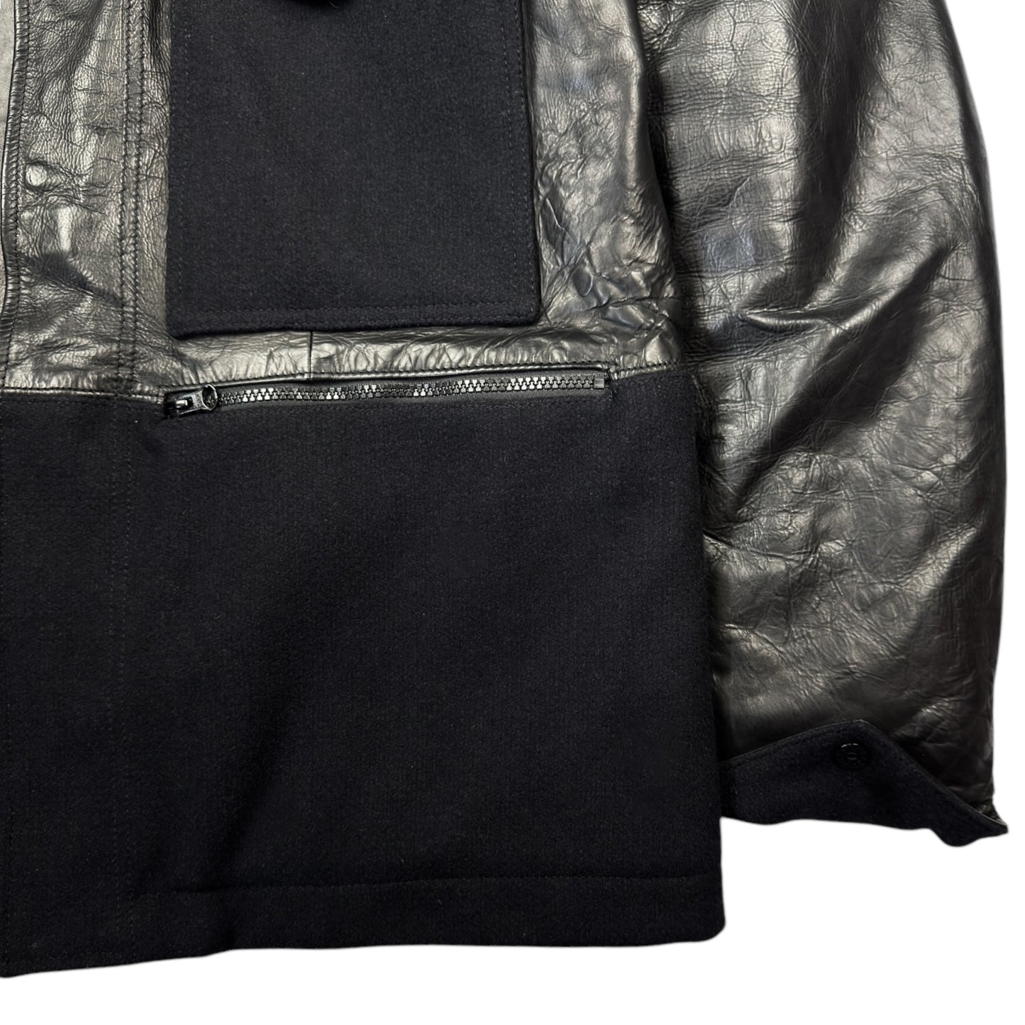 A/W 13 Stone Island Waxed Soft Leather Jacket