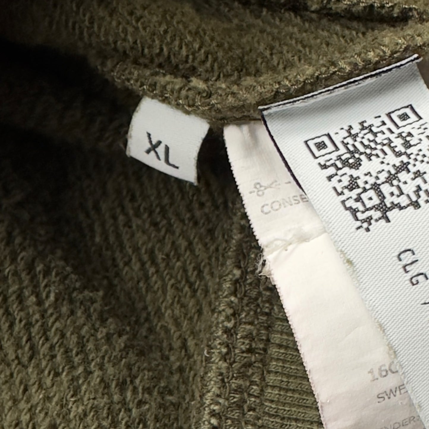 C.P. Company Diagonal Raised Fleece Goggle Full Zip - Khaki