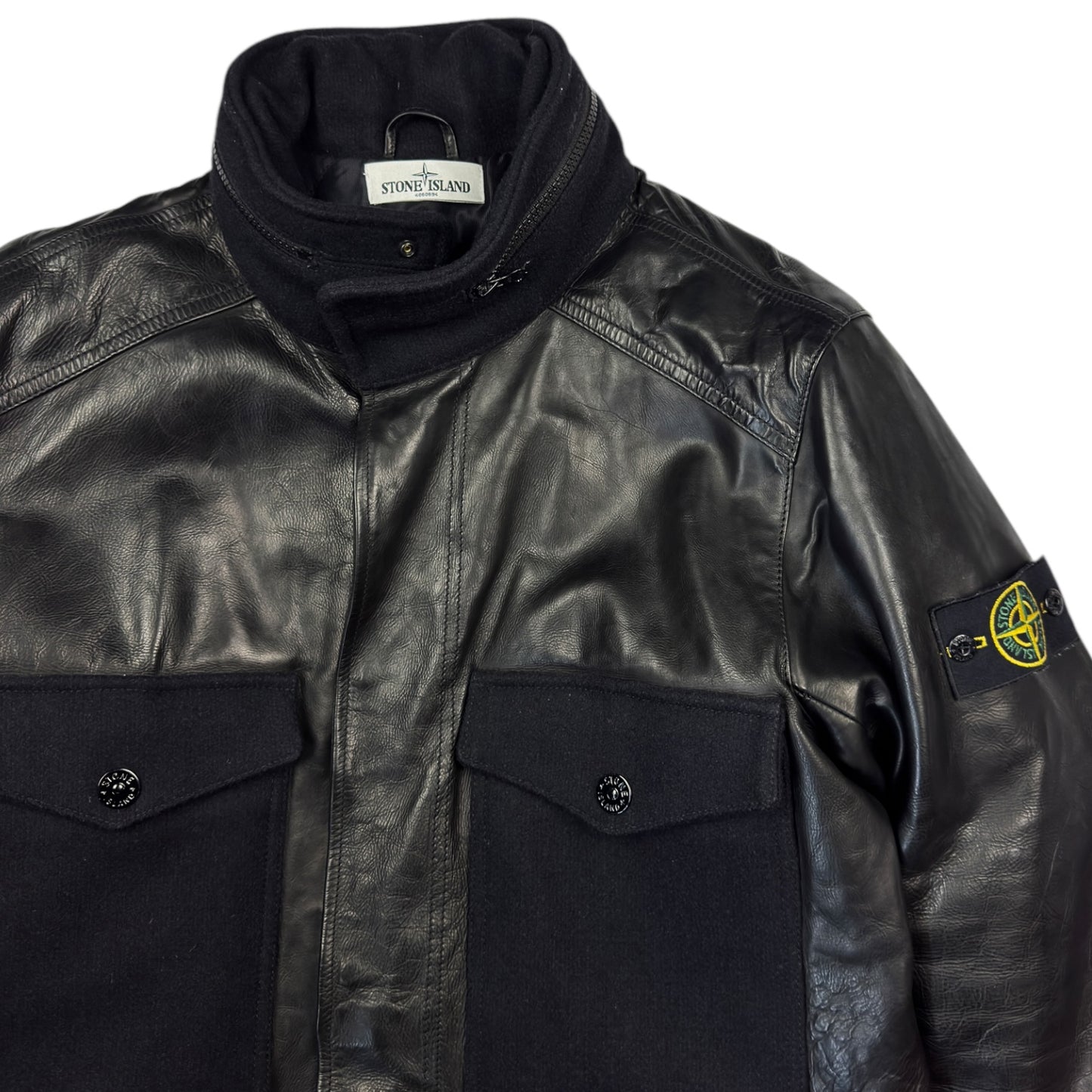 A/W 13 Stone Island Waxed Soft Leather Jacket