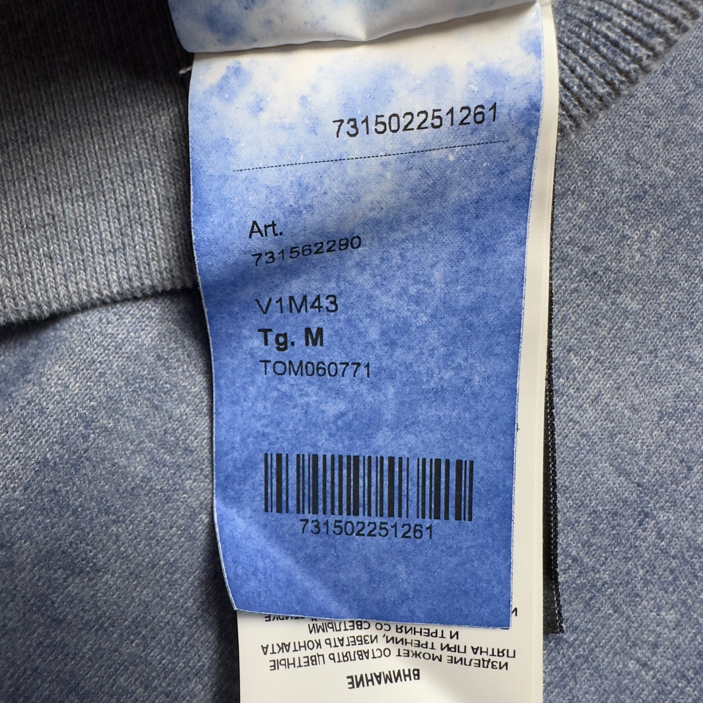 A/W 20 Stone Island Dust Colour Treatment Sweater - Grey/Blue