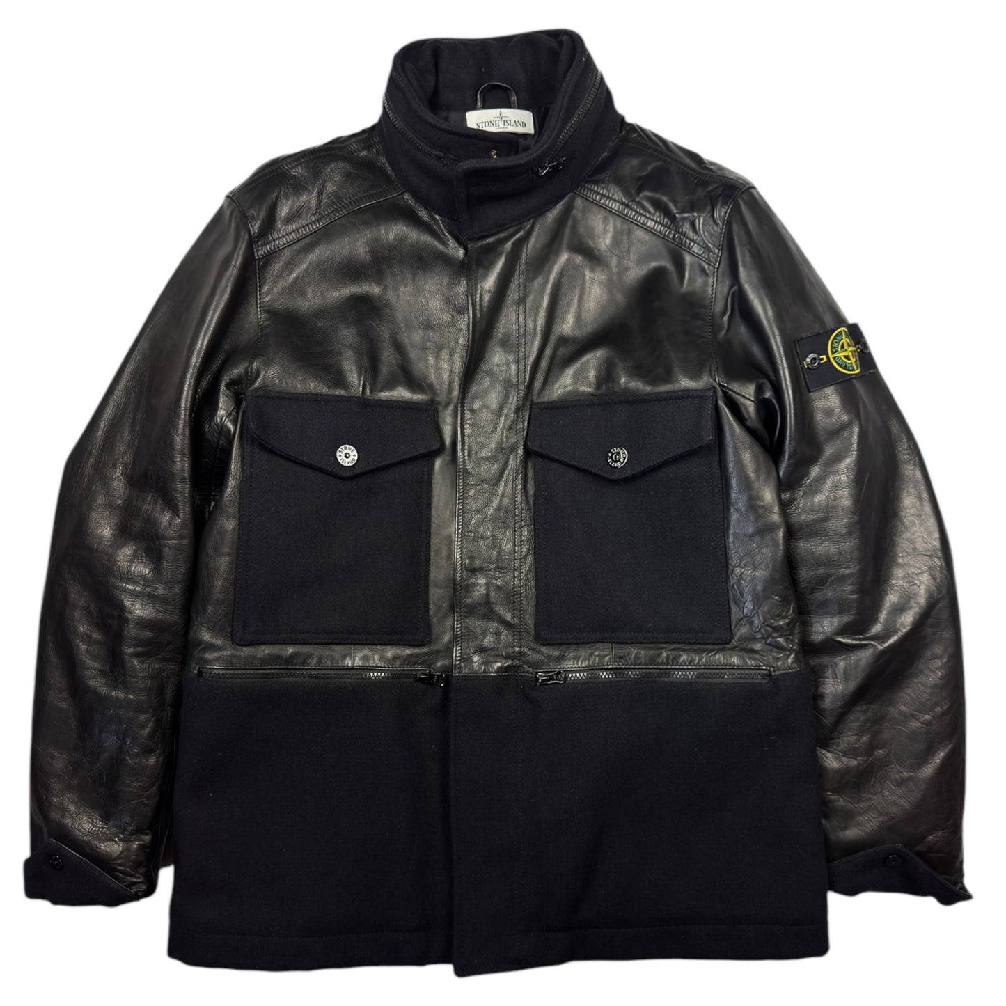 A/W 13 Stone Island Waxed Soft Leather Jacket