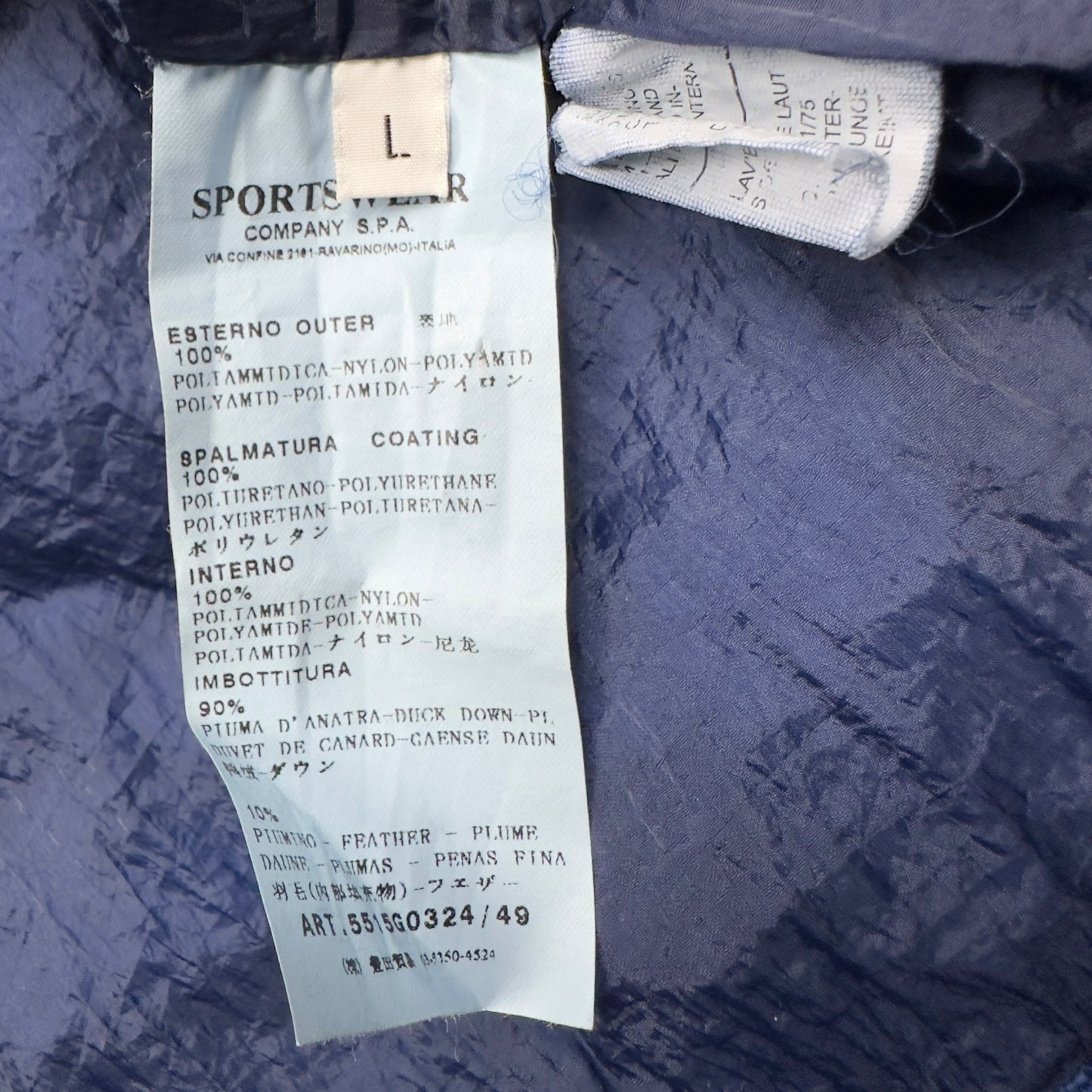 A/W 11 Stone Island Down_26 GR X SQM_N - Ultra Light Down Gilet - Navy