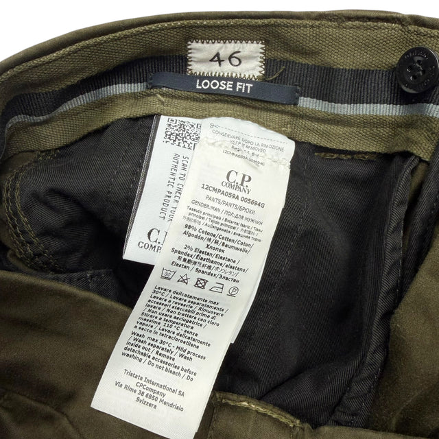 C.P. Company Loose Fit Cargo Trousers - Dark Green
