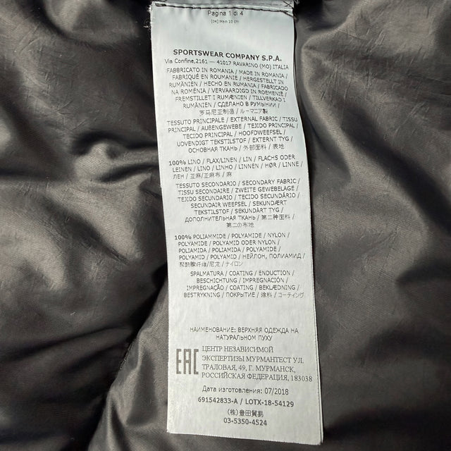 A/W 18 Stone Island Lino Resinato Down-TC Jacket