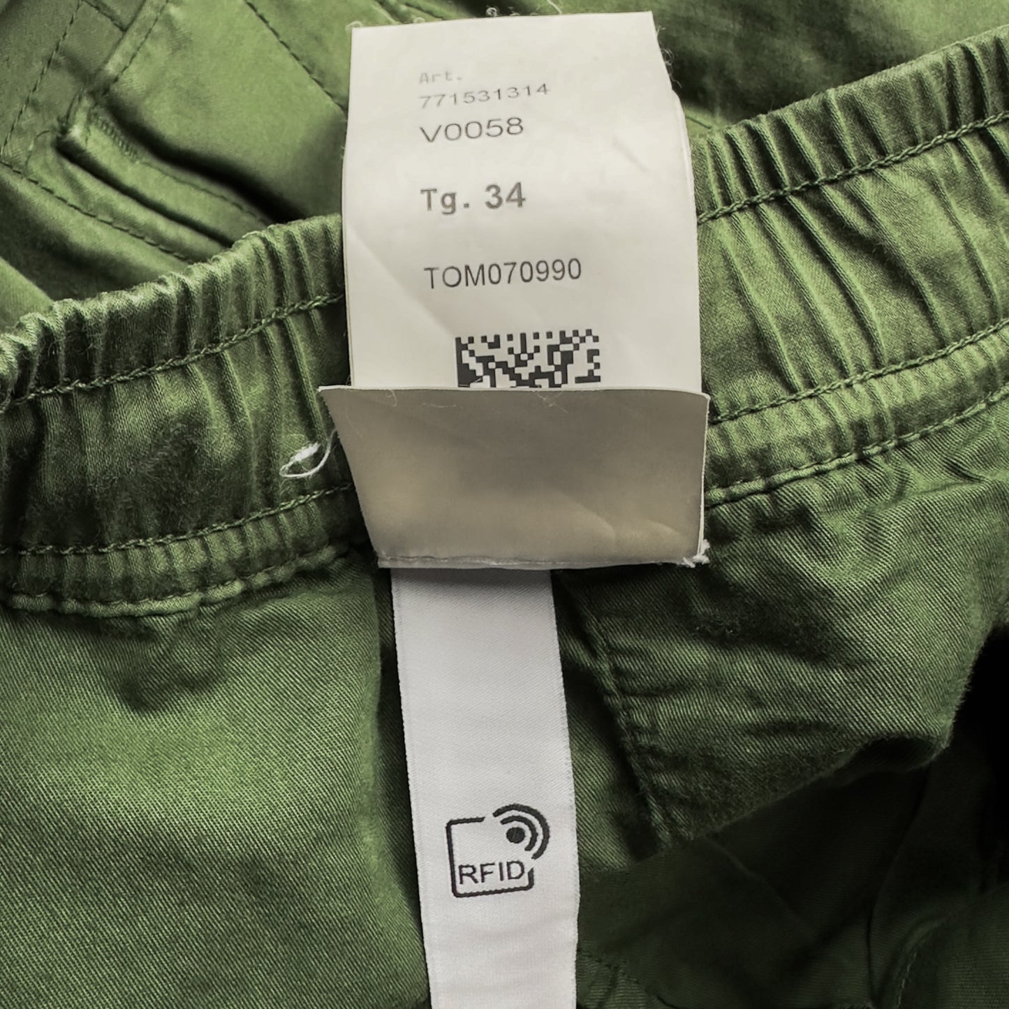 A/W 22 Stone Island Cuffed Cargo Trousers - Green