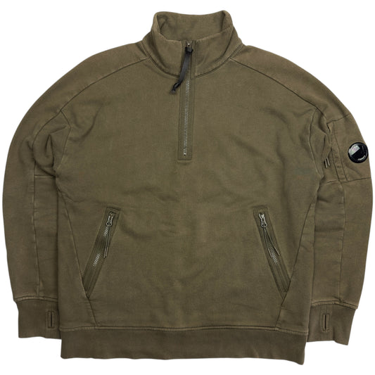 C.P. Company Quarter Zip Sweater - Khaki