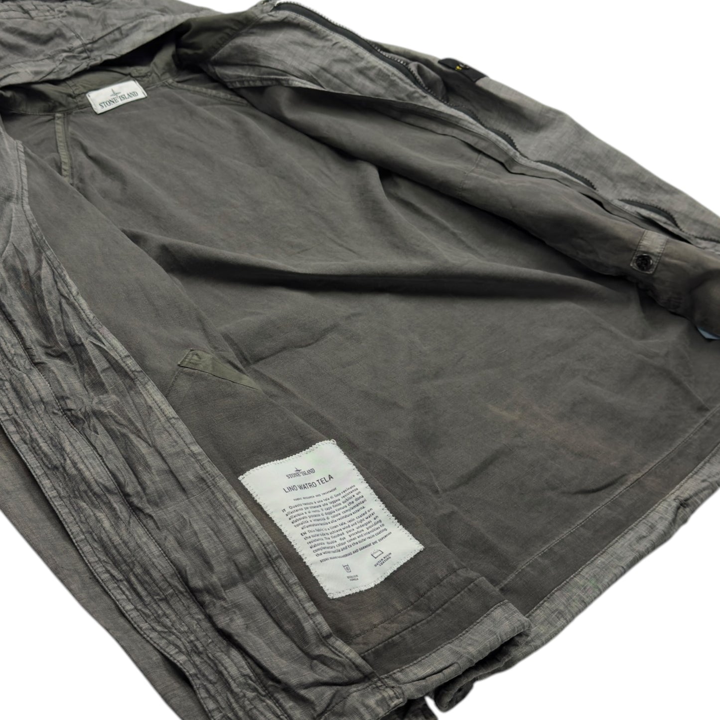 S/S 14 Stone Island Lino Watro Tela Jacket - Grey