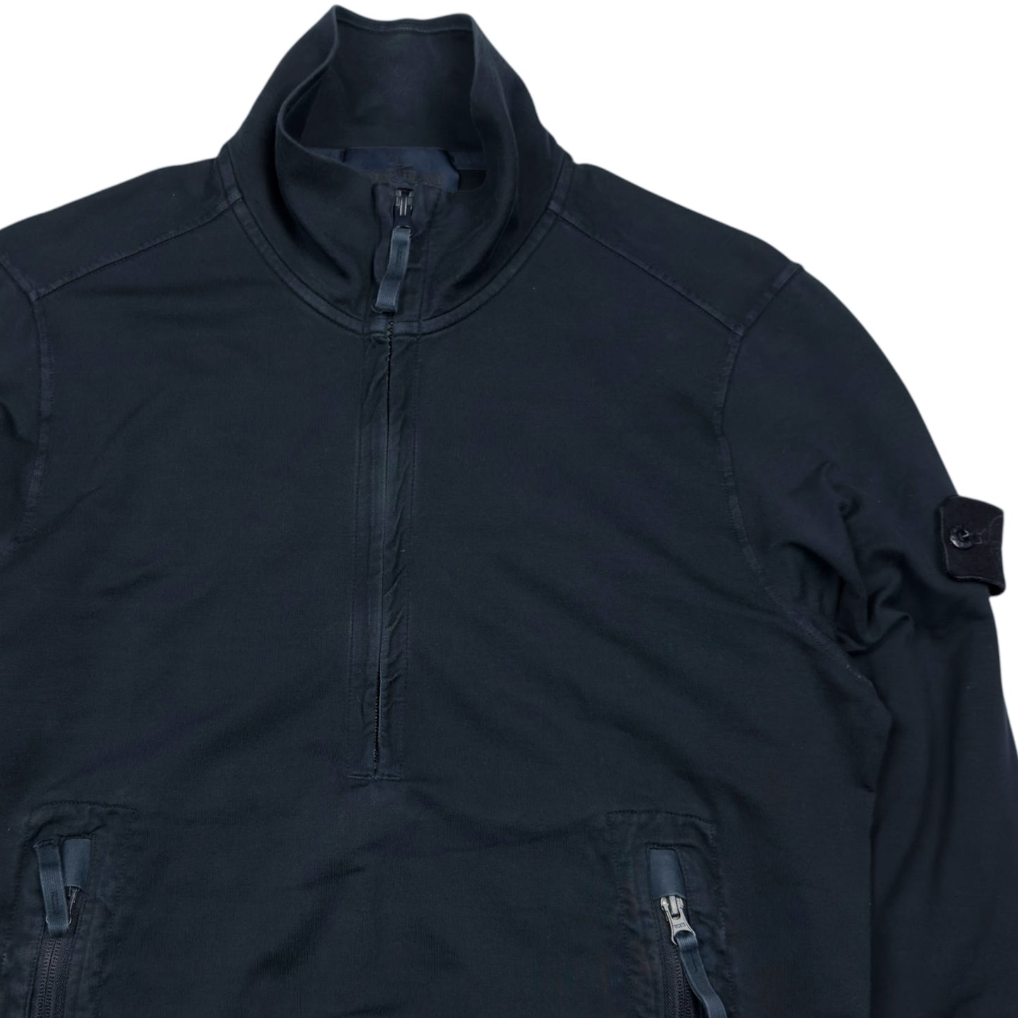 S/S 21 Stone Island Ghost Half Zip Sweater - Navy