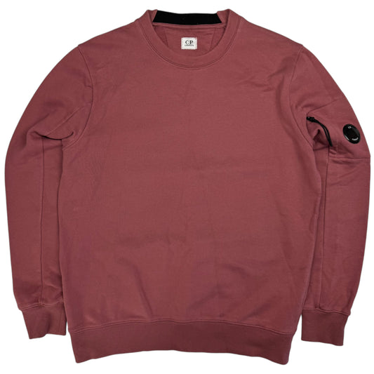 C.P. Company Diagonal Raised Fleece Crewneck Sweater - Rose Taupe