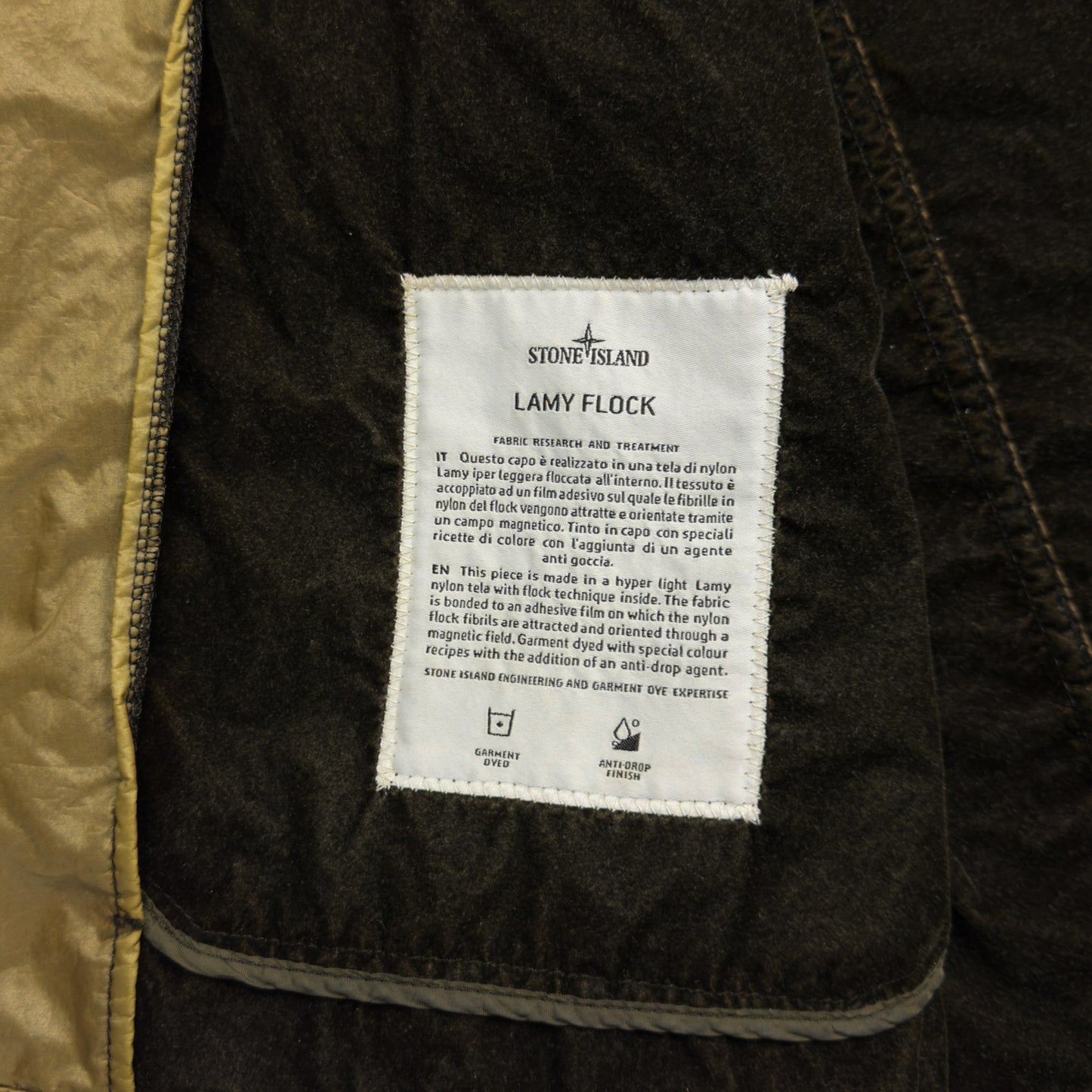 A/W 18 Stone Island Lamy Flock Field Jacket - Khaki
