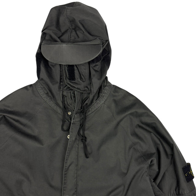 A/W 05 Stone Island Raso Floccato Riot Mask Jacket