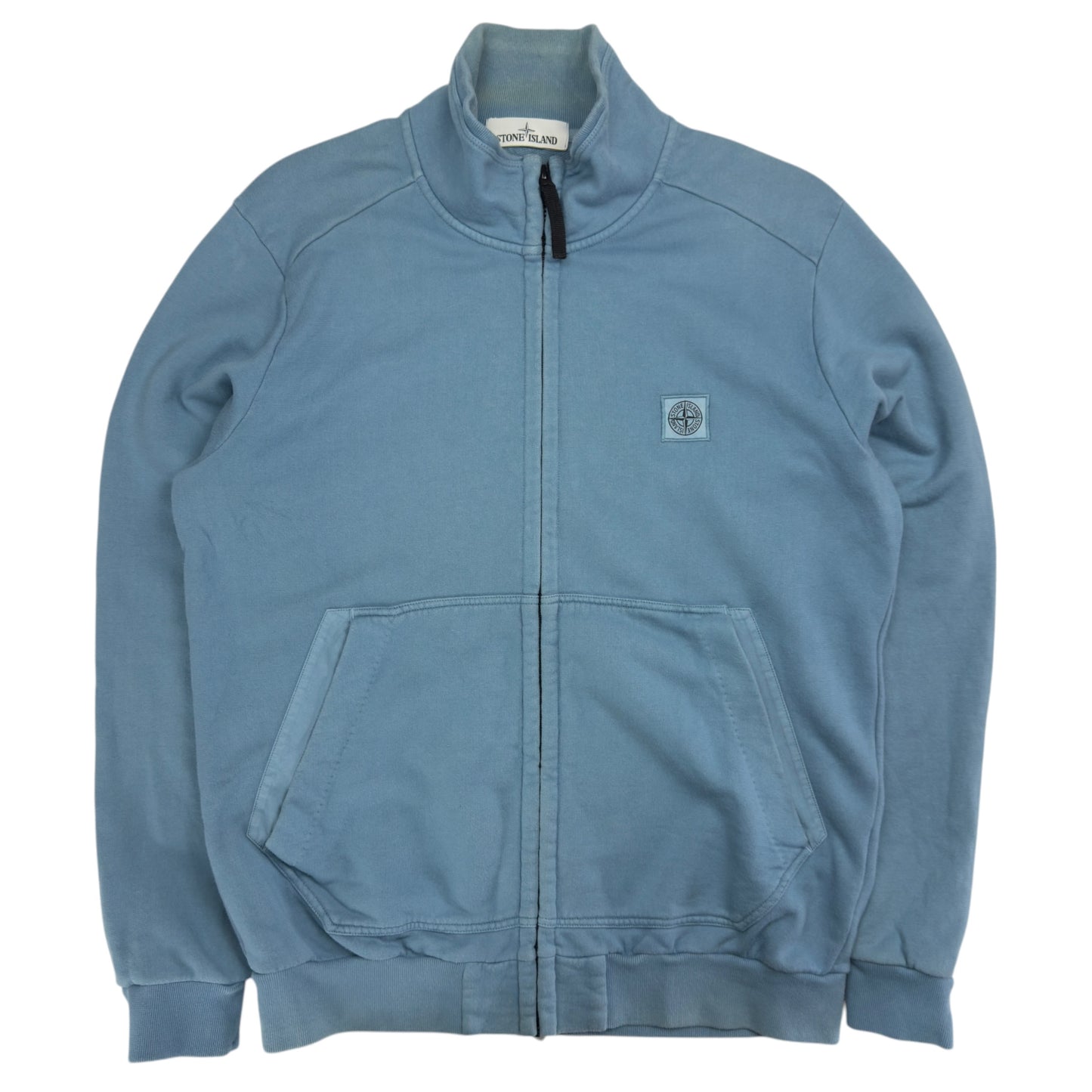 S/S 14 Stone Island Patch Full Zip Sweater - Baby Blue