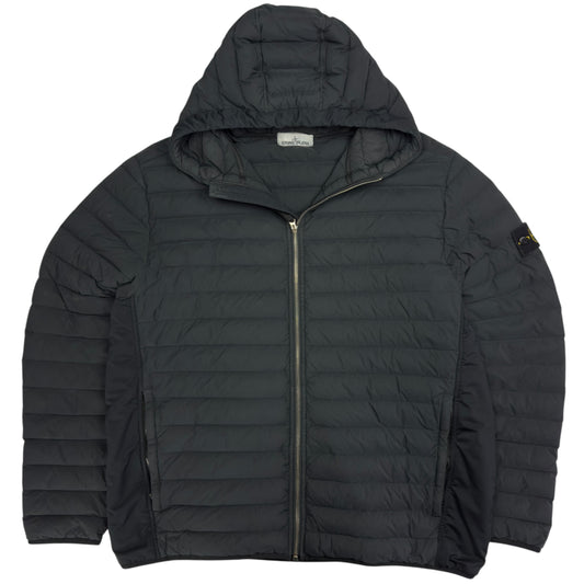A/W 20 Stone Island Loom Woven Down Chambers Stretch Nylon Down TC Puffer Jacket - Black