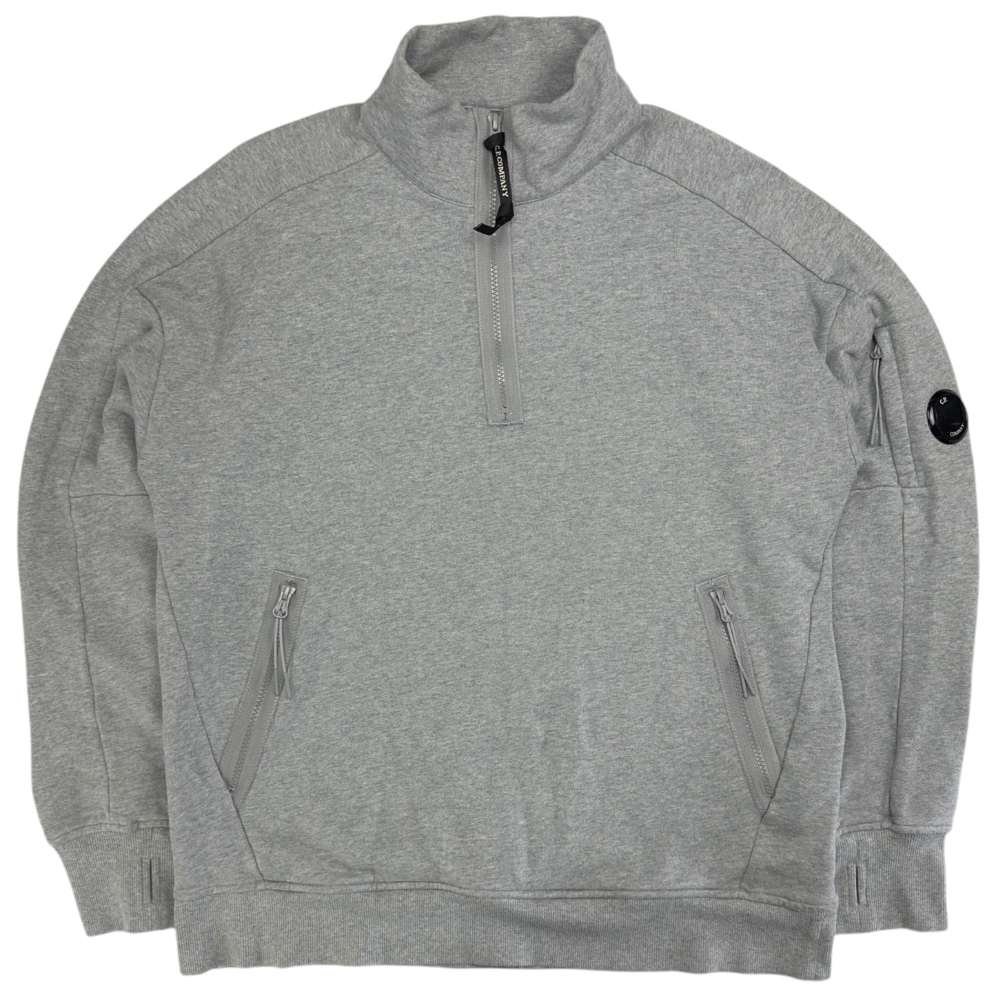 C.P. Company Quarter Zip Sweater - Grey