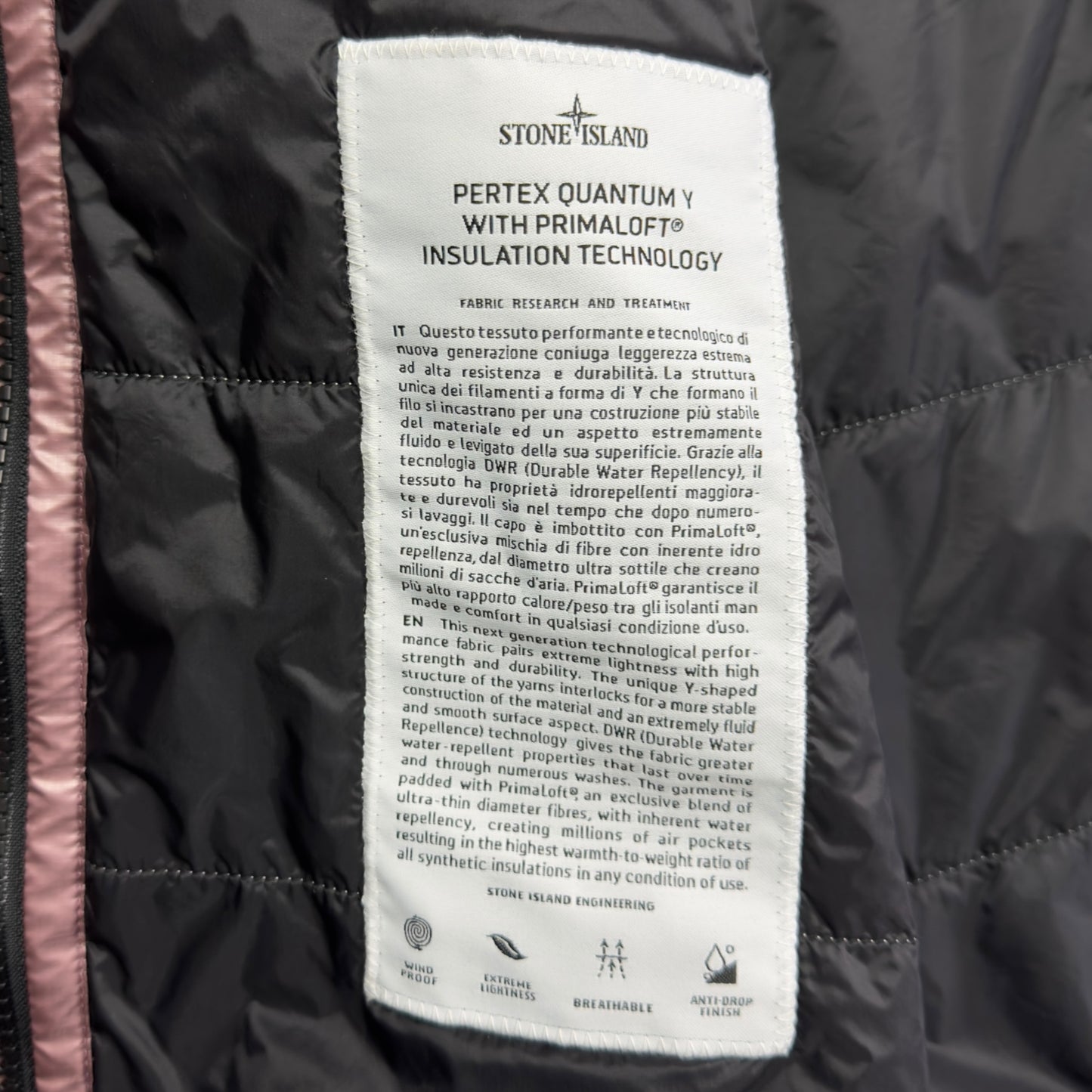 A/W 18 Stone Island Pertex Quantum Y With Primaloft Insulation Jacket