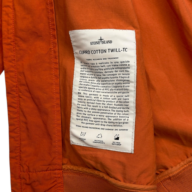 S/S 23 Stone Island Cupro Cotton Twill-TC Bomber - Orange