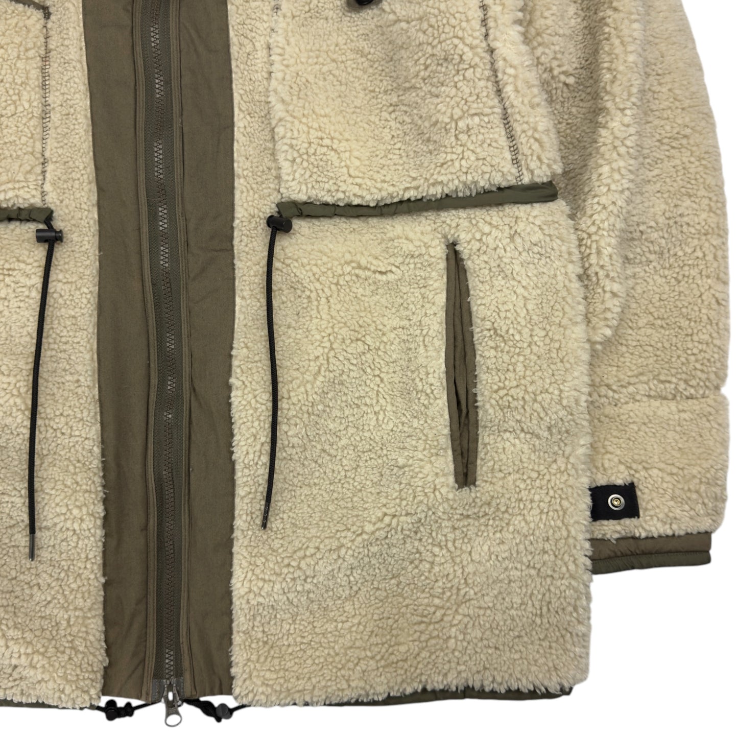 C.P. Company Reversible Cotton Fleece Goggle Jacket - Khaki