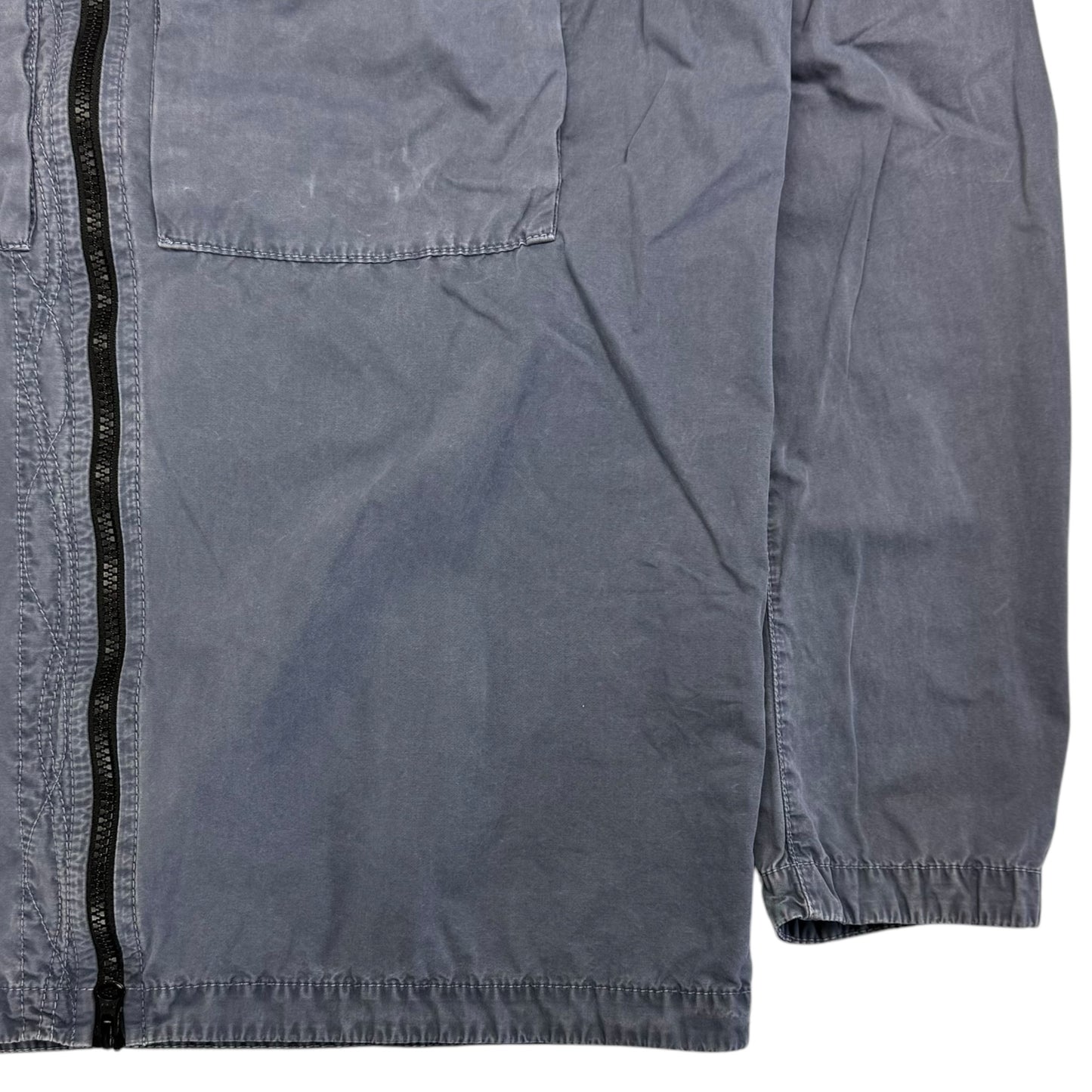 A/W 22 Stone Island Brushed Cotton Overshirt - Grey/Blue