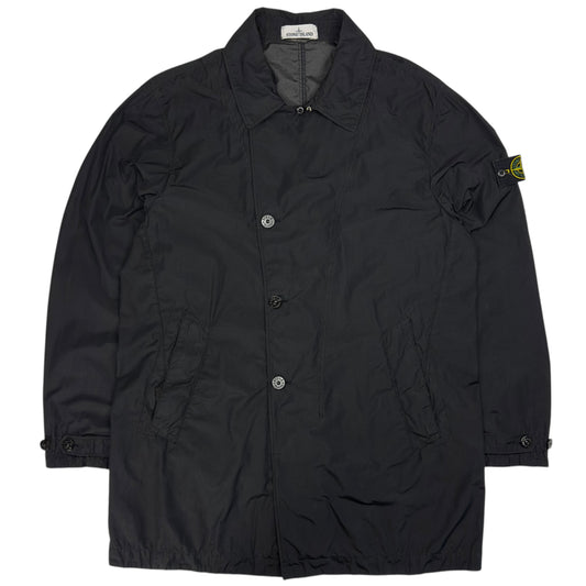 S/S 21 Stone Island Naslan Light Watro Trench Coat - Black