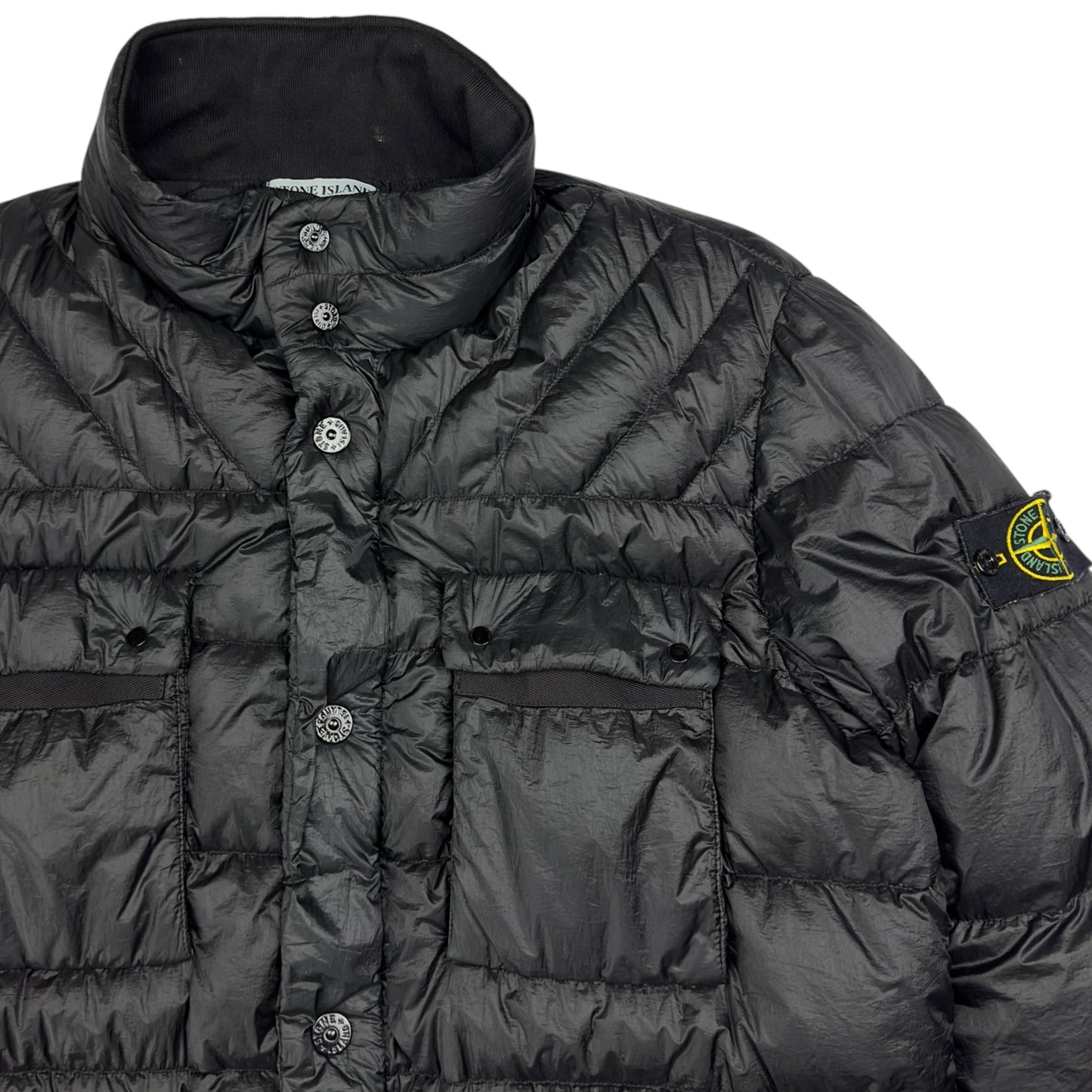 A/W 11 Stone Island Garment Dyed Down_26 GR X SQM_N Hoodless Puffer Jacket