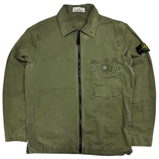 S/S 20 Stone Island Cotton Overshirt - Khaki