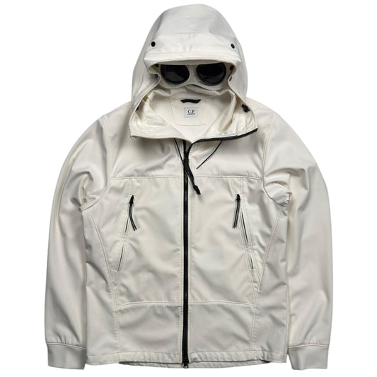 C.P. Company Soft Shell Goggle Jacket - White