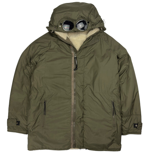 C.P. Company Reversible Cotton Fleece Goggle Jacket - Khaki