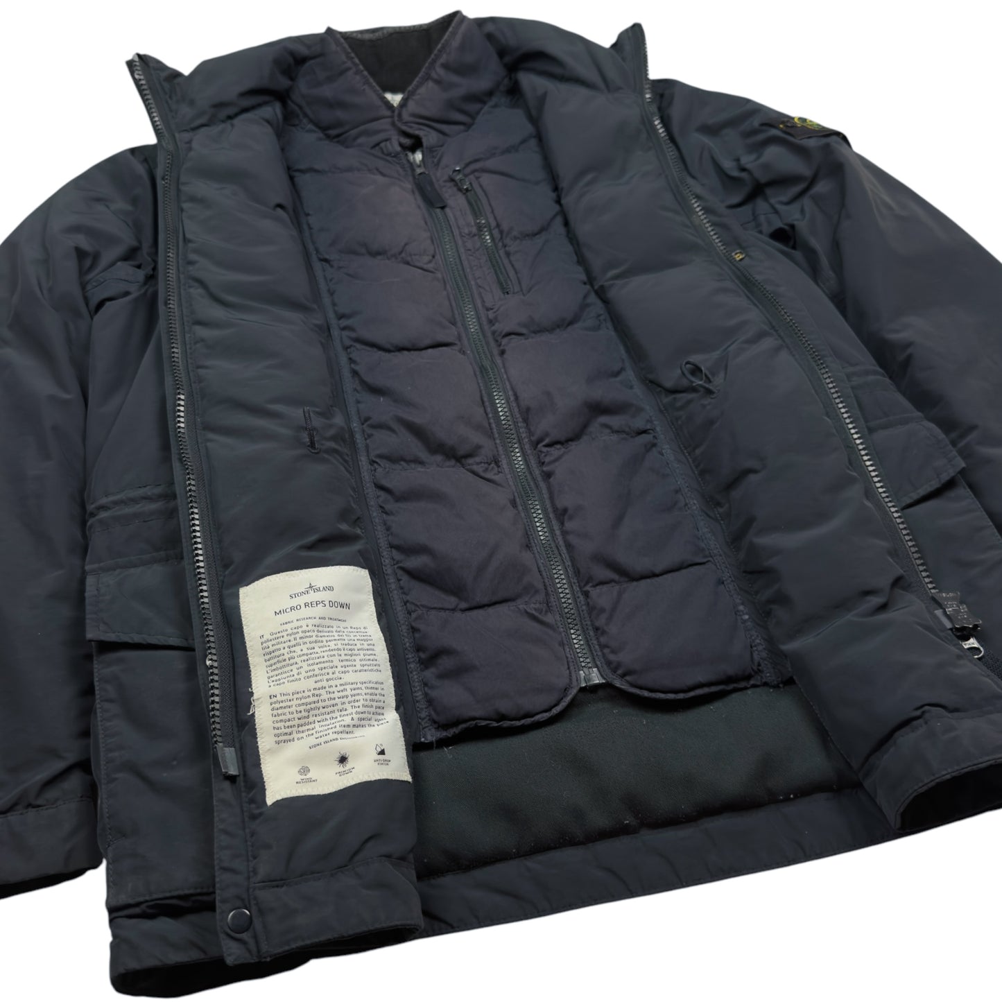 A/W 13 Stone Island Micro Reps Down Puffer Jacket - Navy