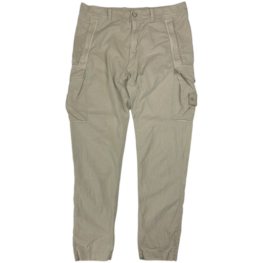 S/S 19 Stone Island Cotton Resin Ghost Cargo Trousers