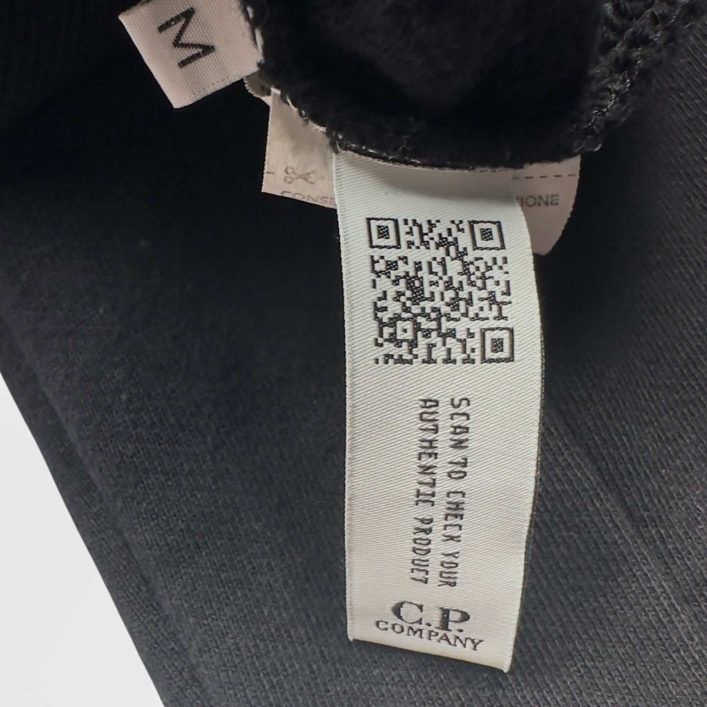 C.P. Company Diagonal Fleece Lens Hoodie - Black