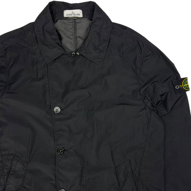 S/S 21 Stone Island Naslan Light Watro Trench Coat - Black