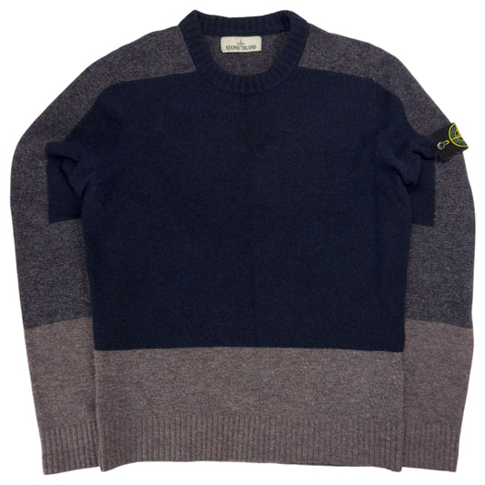 A/W 16 Stone Island Block Colour Wool Blend Knitted Sweater