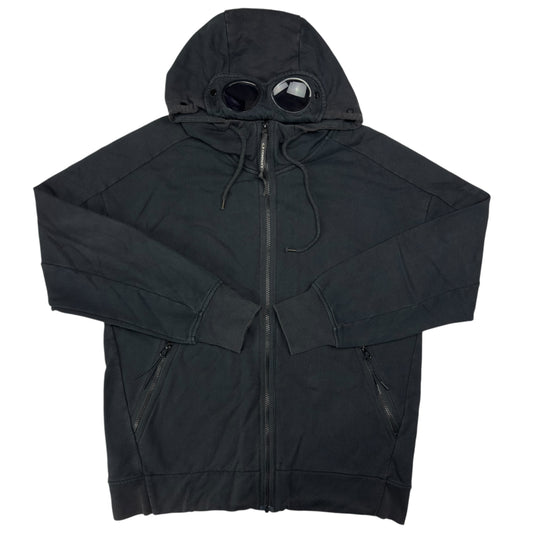 C.P. Company Diagonal Raised Fleece Goggle Full Zip - Black