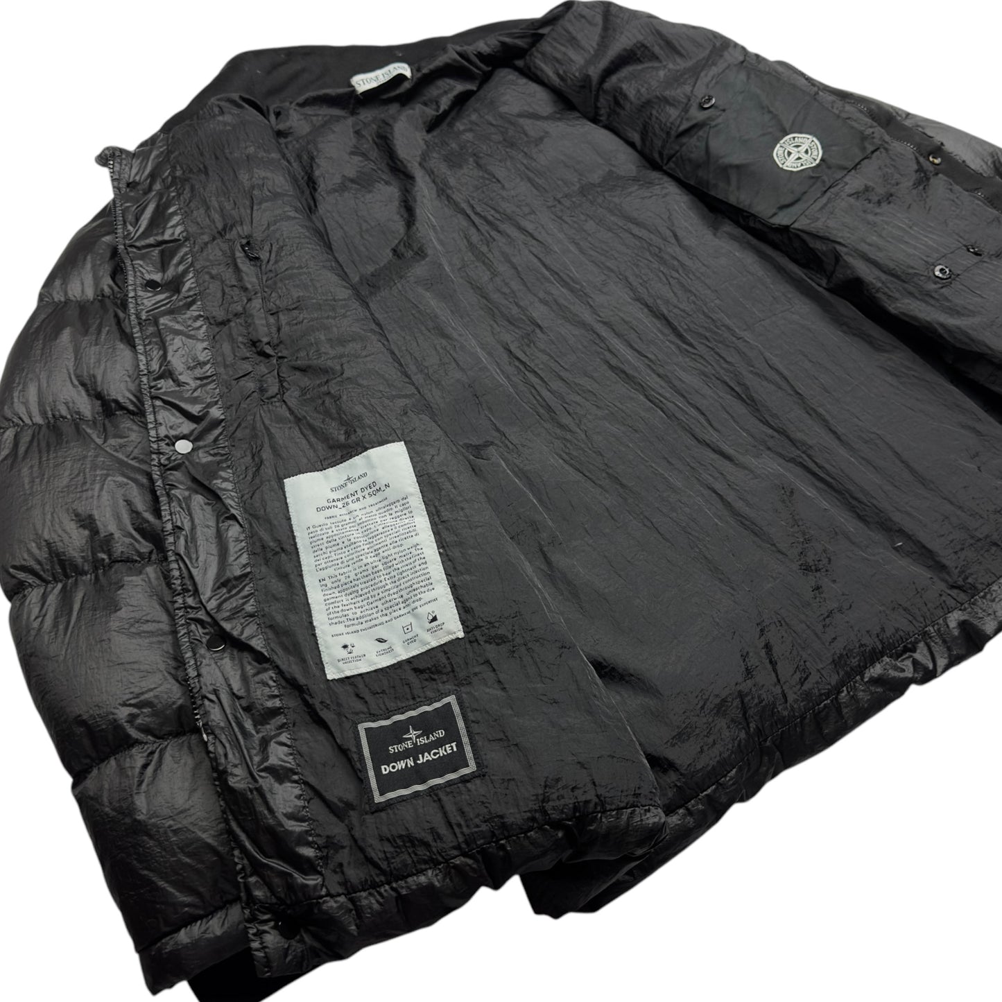 A/W 11 Stone Island Garment Dyed Down_26 GR X SQM_N Hoodless Puffer Jacket